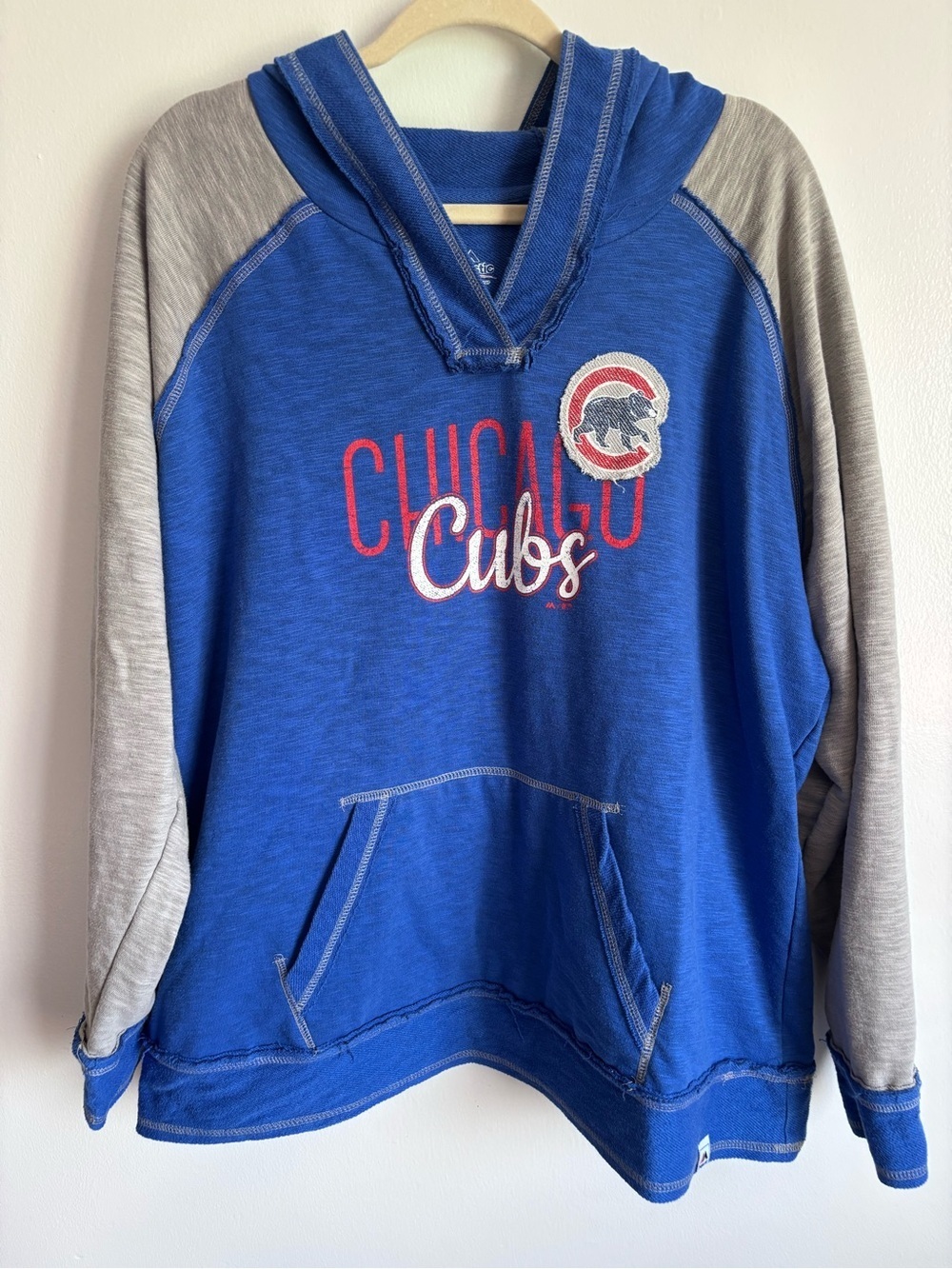 Majestic Blue and Gray Chicago Cubs hoodie Size 1X